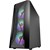 AvP Quasar Mid Tower ATX Case in Black with Tempered Glass, 3x RGB Fans