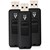 V7 Triple-Pack Combo - 3 x 4GB USB 2.0 Flash Drives with Retractable Connectors (Black)