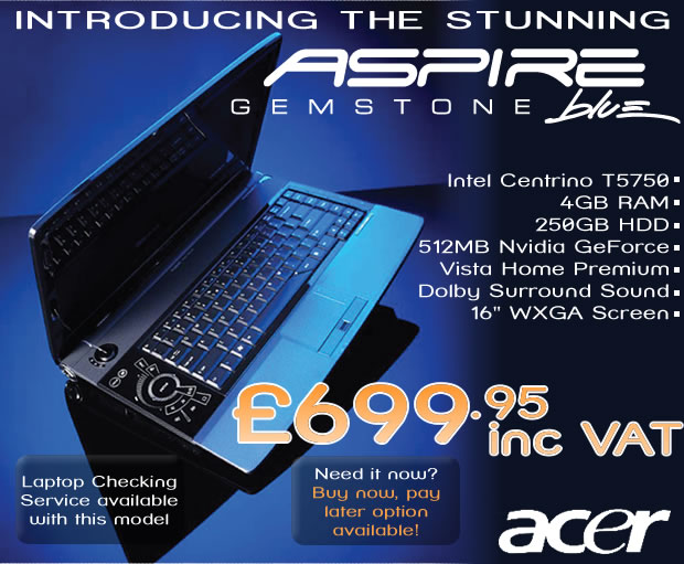 Acer Aspire Blue - 699.95 inc VAT