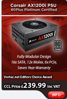 Corsair AX1200 Professional Series Gold 1200 Watt ATX PS/2 Power Supply Unit