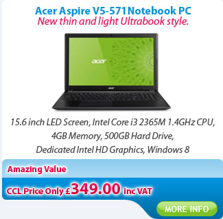 Acer Aspire V5-571 15.6 4GB 500GB Core i3 Laptop