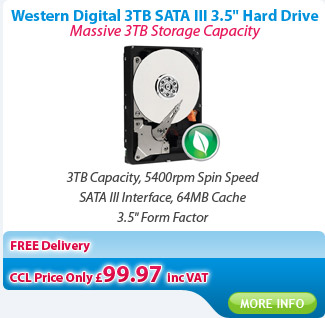 Western Digital 3TB SATA III 3.5inch Hard Drive