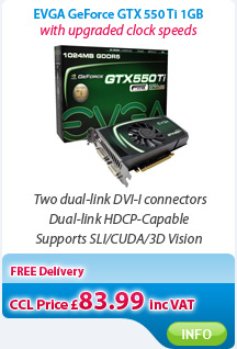 EVGA GeForce GTX 550 Ti FPB 1GB Graphics Card PCI-E DVI-I Mini-HDMI