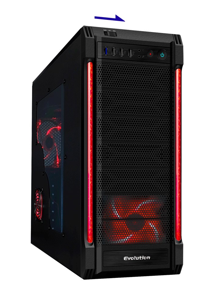 CiT Galaxy Evo Midi Tower Gaming Case Black GALAXY EVO CCL Computers