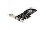 StarTech.com 4 Port Dual Bus PCI Express (PCIe) SuperSpeed USB 3.0 Card Adaptor with UASP - SATA/LP4 Power
