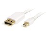 StarTech.com Adaptor 1m Mini DisplayPort to DisplayPort Adaptor Cable - M/M (White)