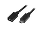 StarTech.com (0.5m) Cable Extension Micro USB B to B - M/F (Black)