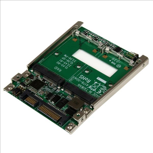Dual mSATA SSD to 2.5 inch SATA RAID Adapter Converter 25SAT22MSAT CCL Computers