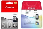 Canon PG-510/CL-511 (Yield: 220 Black/244 Colour Pages) Black/Cyan/Magenta/Yellow Ink Cartridge Pack of 2