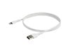 Startech.com (2m) Apple MFi Certified USB to Lightning Cable (White) -  Reinforced with DuPont Kevlar fibre