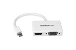 StarTech.com Travel A/V Adaptor: 2-in-1 Mini DisplayPort to HDMI or VGA Converter (White)