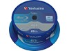 Verbatim 25GB BD-R SL Datalife Discs, 6x, 25 Pack Spindle