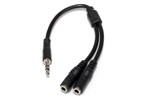 StarTech.com Slim Stereo Splitter Cable - 3.5mm Male to 2x 3.5mm Female