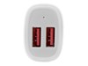 StarTech.com Dual-Port USB Car Charger - 24W/4.8A (White)