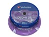 Verbatim DVD+R 8x DL Matt Silver 25pk