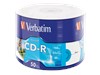 Verbatim 700MB CD-R Discs, 52x, Inkjet Printable, 50 Pack Wrap Spindle