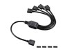 upHere 3-Pin ARGB 1-to-4 LED Splitter Cable