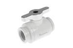 Barrow G1/4 Mini Valve Ball with Silver Handle in White