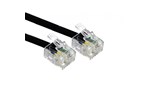 Cables Direct 7.5m RJ-11 to RJ-11 Modem Cable in Black