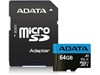 ADATA Premier 64GB Class 10 microSDXC UHS-I Memory Card, A1 Qualified with Adaptor