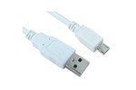 Cables Direct 1.8m USB 2.0 Type A to Micro B Cable in White