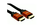 Cables Direct 1m HDMI 2.1 Cable in Black with Orange Connectors
