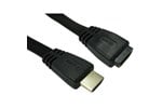 Cables Direct 1m Flat HDMI 1.4 Extension Cable
