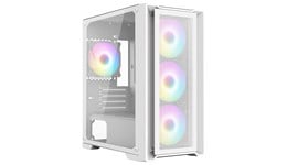 CiT Vento Mid Tower Tempered Glass PC Case - White
