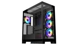 CiT Pro Diamond XR Mid Tower Tempered Glass Gaming PC Case - Black 