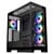 CIT Pro Diamond XR Mid-Tower Tempered Glass with 4x CF120 Dual-Ring Infinity Fans Gaming Case - Black