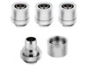 Corsair Hydro X Series XF Compression 10-13mm ID-OD Fittings Four Pack in Chrome