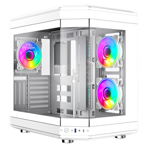 GameMax Hype Mid Tower Gaming Case in White