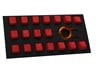 Tai-Hao TPR Rubber Backlit Double Shot Keycaps, 18 Keys in Red