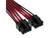 Corsair Premium Individually Sleeved 600W PCIe Gen5 12VHPWR PSU Cable in Black and Red