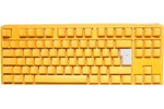 Ducky One 3 TKL Yellow Keyboard, UK, Tenkeyless, RGB LED, Cherry MX Red