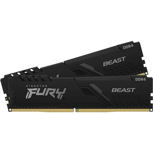 Kingston FURY Beast 16GB (2x8GB) 3200MHz DDR4 RAM 2 x 8GB, 3200MHz, PC4-25600, CL16, 1.35V, Black