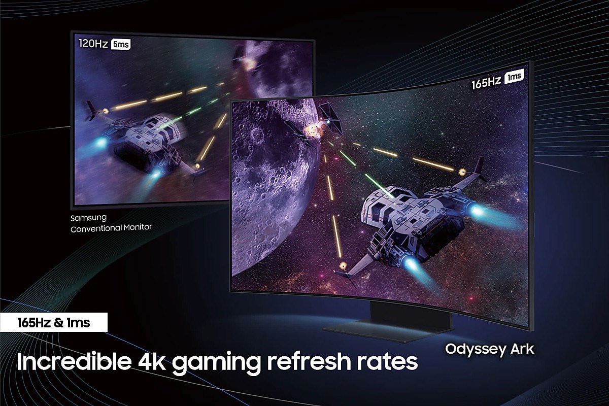 The Samsung Odyssey Ark features a 165Hz refresh rate