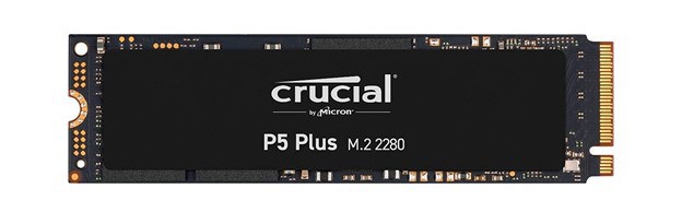 A close up image of Crucial M.2 2280 SSD Solid State Drive