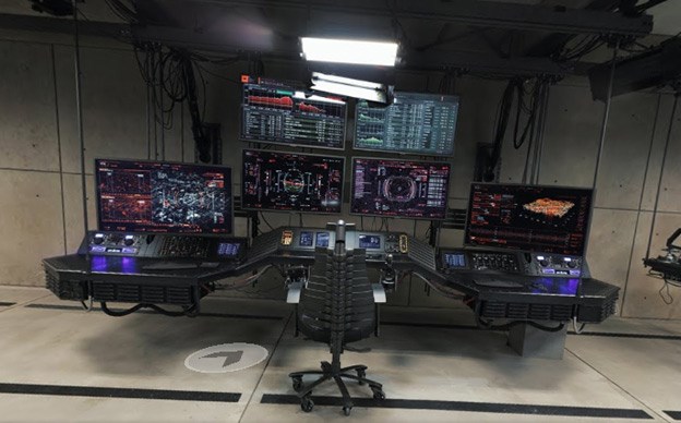 The 'Batcave' from Google Maps, with several wall monitors