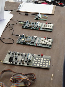 Sinclair MK14 Microprocessors being shown in use.