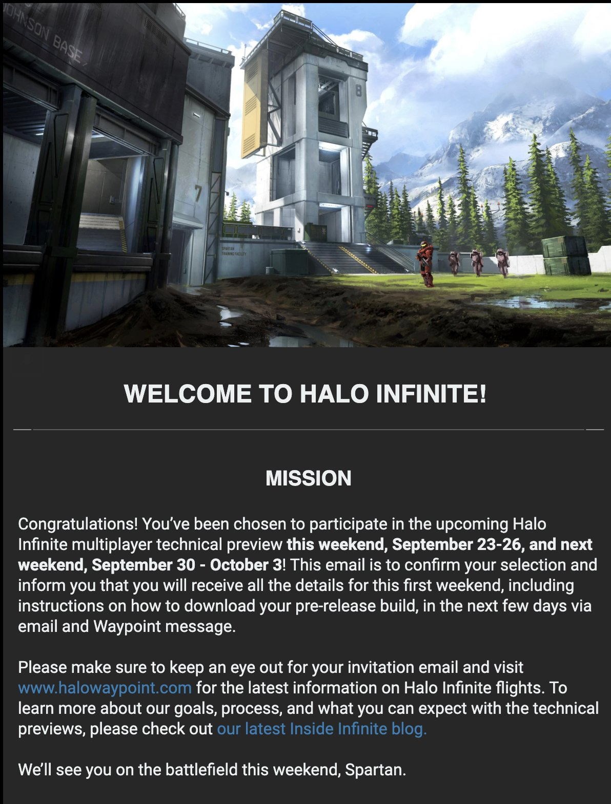 Halo Infinite splash logo.