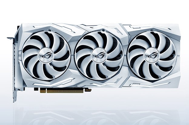 White ROG Strix NVIDIA GeForce RTX 2080 TI OC Edition 11 GB GDDR6 Graphics Card by ASUS.
