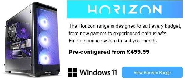 Horizon Gaming PCs, pre-configured from ?499.99.
