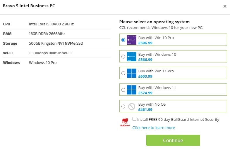 Windows 11 Pro OS option on our Business PCs.
