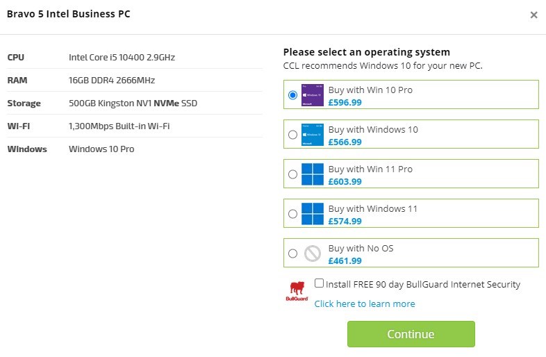 Windows 11 Pro OS option on our Business PCs.