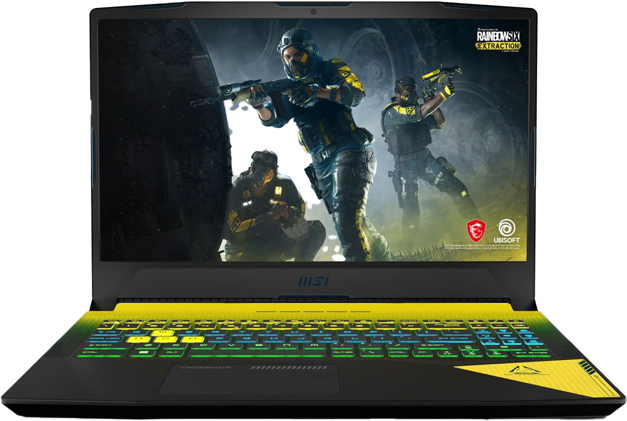 Picture of MSI gaming laptop with RTX 3070 Ti graphics card