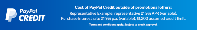 Typical PayPal Credit Installments Terms, with a Purchase Interest rate of 21.9% per annum.