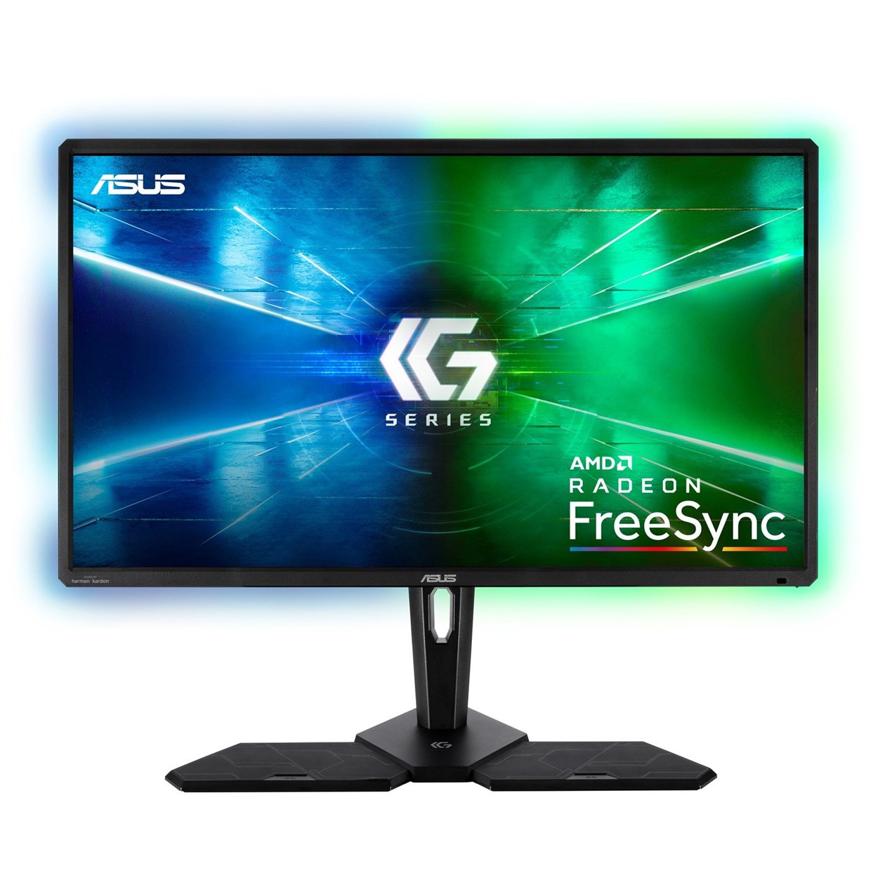 ASUS ROG Strix CG32UQ Monitor, viewed from the front.