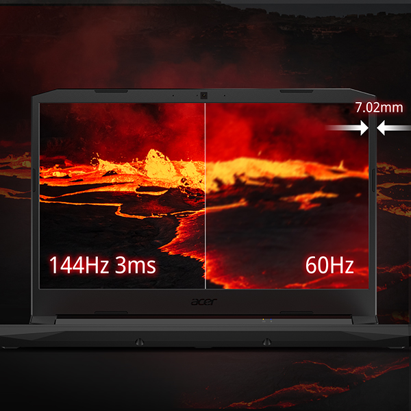 Laptop screen with 144Hz, 3ms panel.