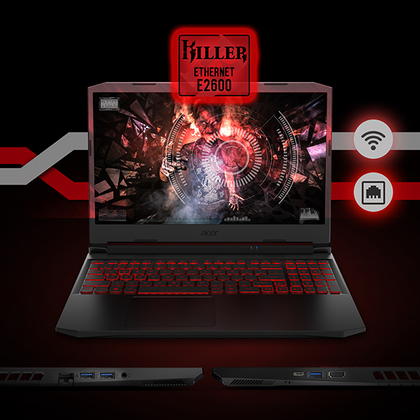 Acer Nitro 5 laptop with Killer Networking.